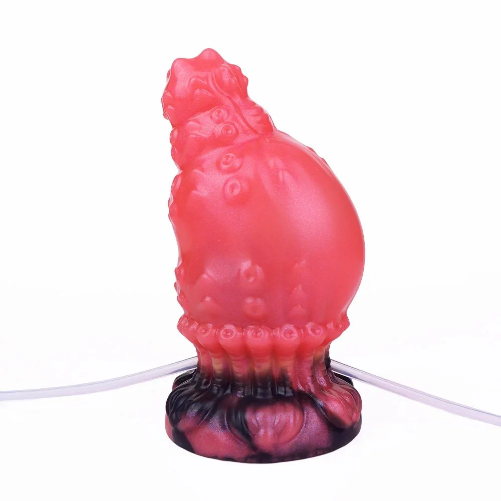 New Fantasy Series Inflatable Squirting Suction Cup Dildo Anal Plug with Multiple Uses Safe Silicone Can Be Attached to the Body