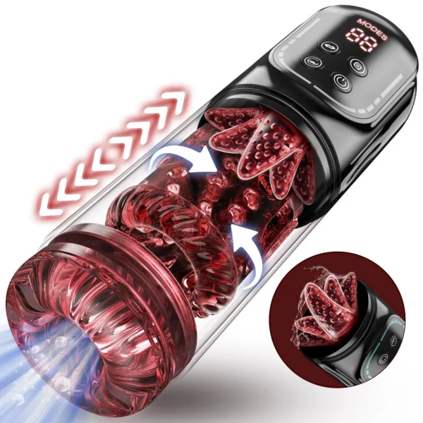 Smart Counting Adult Soft Male Masturbation Cup TPE Material Sex Toy Features Vibrating Sucking