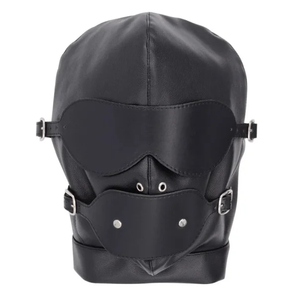 Bondage Black Hood Head Covering Mouth Plug Hood Adult Products Sex Couples Other Sex Toys Couple Training