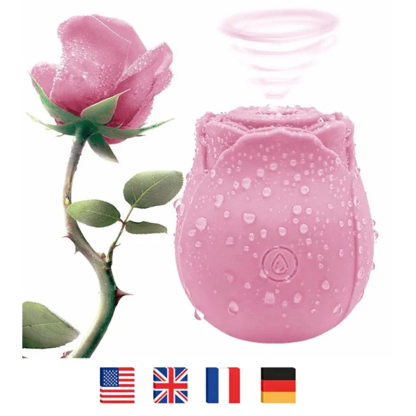 Waterproof Rose Toys Clitoral Suction Cup Breast Sucking Stimulator Silicone Adult Sex Toys Rose Vibrator