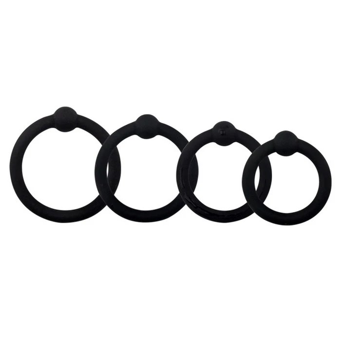 4pcs Set Silicone Penis Ring Cock Ring for Men Vibrating Sex Toys with Delay Ejaculation Function