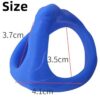 Adult Male Silicone Triple Penis Ring Cock Ring Scrotum Locking Metal Material Functioned for Delay Ejaculation