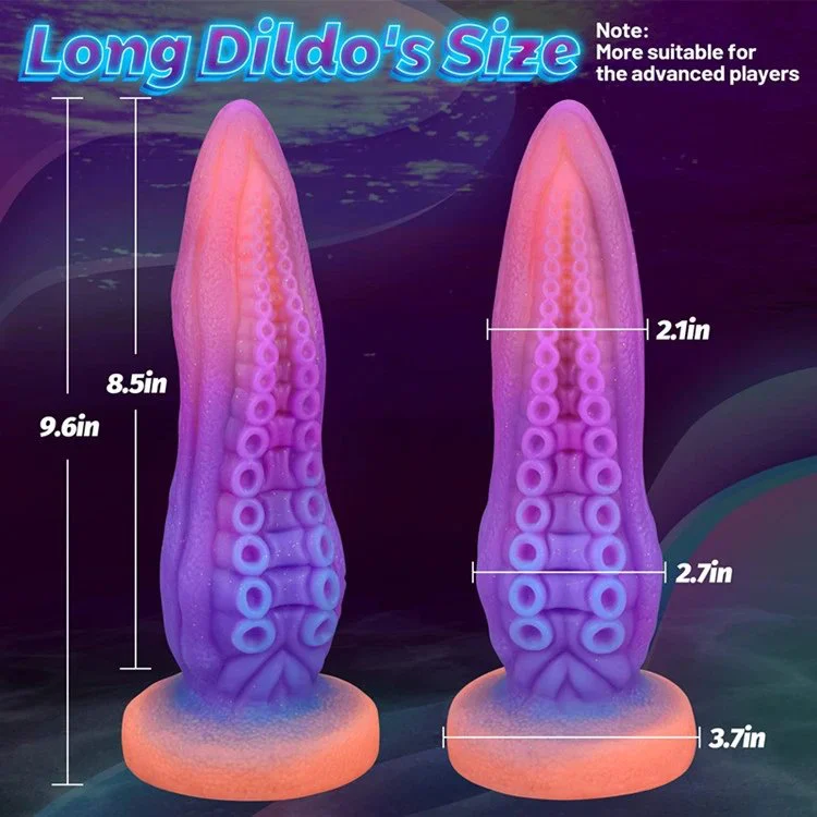 Luminous Silicone Octopus Dildo Super Large Anal Plug for Women Masturbation