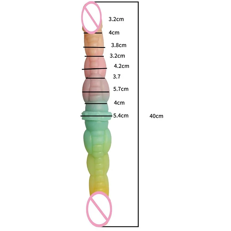 Silicone Cock Anal Plug Dildo for Men Women Gay Masturbators Double Heads Penis