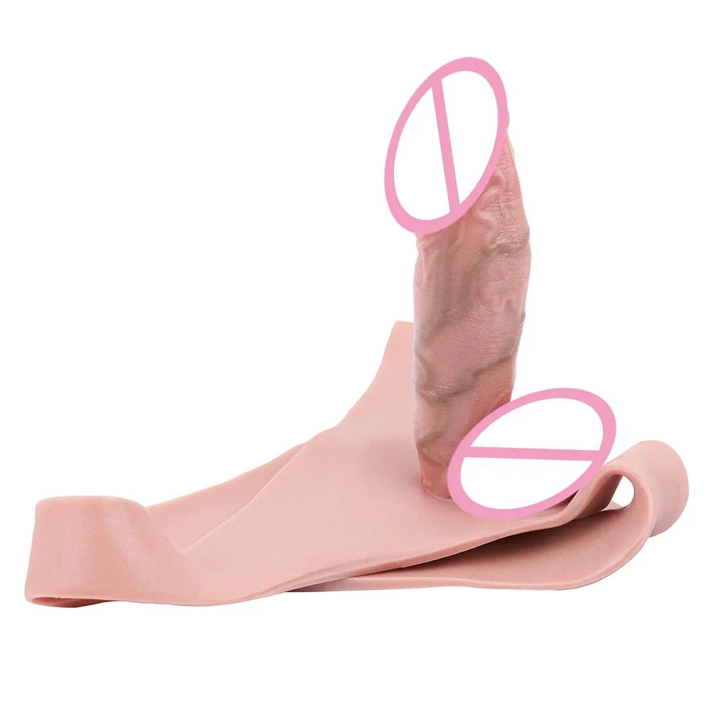 Realistic Dick Pants Hollow Underwear Realistic Silicone Dildo Pants Flirting Game Sex Toy for Men
