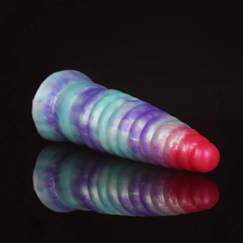 Soft Silicone Large Phallus Threaded Dildo Rear Court Anal Plug Adult Masturbation Sex Toys