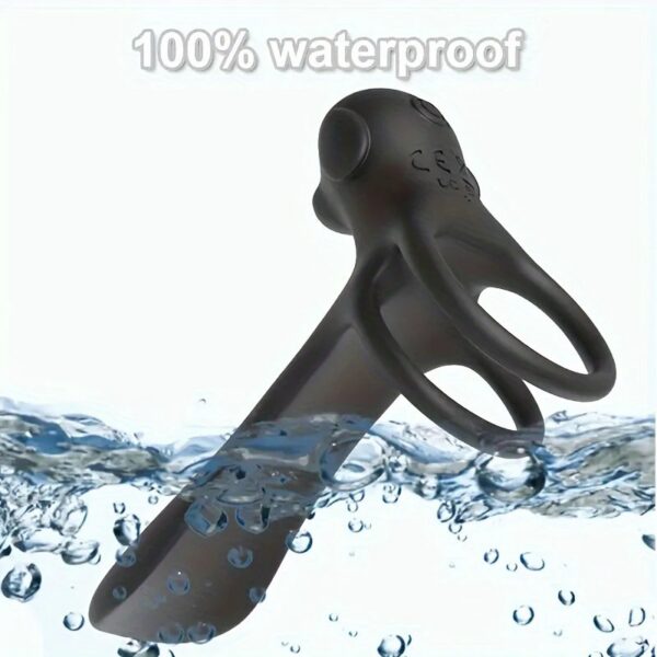 Men's Prostate Massager Anal Plug Vibrator with Sperm Lock Ring Ejaculation Trainer Penis Ring