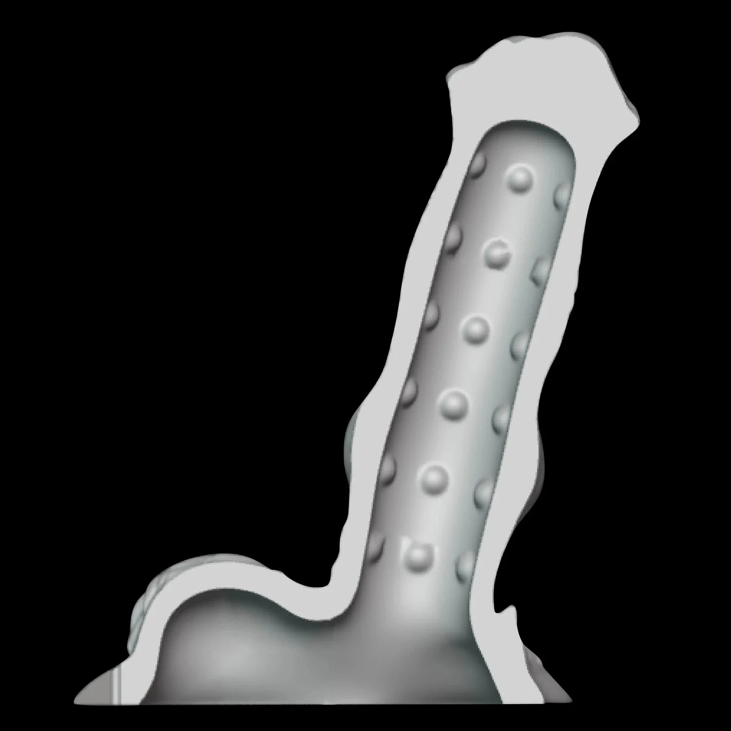Dog-strap Design Penis Sleeve Closed-end Tip for Enhancement and Extension, Medical-grade Silicone for 18+
