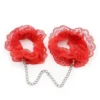 Lace Handcuffs Legcuffs Lace Shackle Chain Red and Black Binding Toy Couple Flirtation Feminine Products