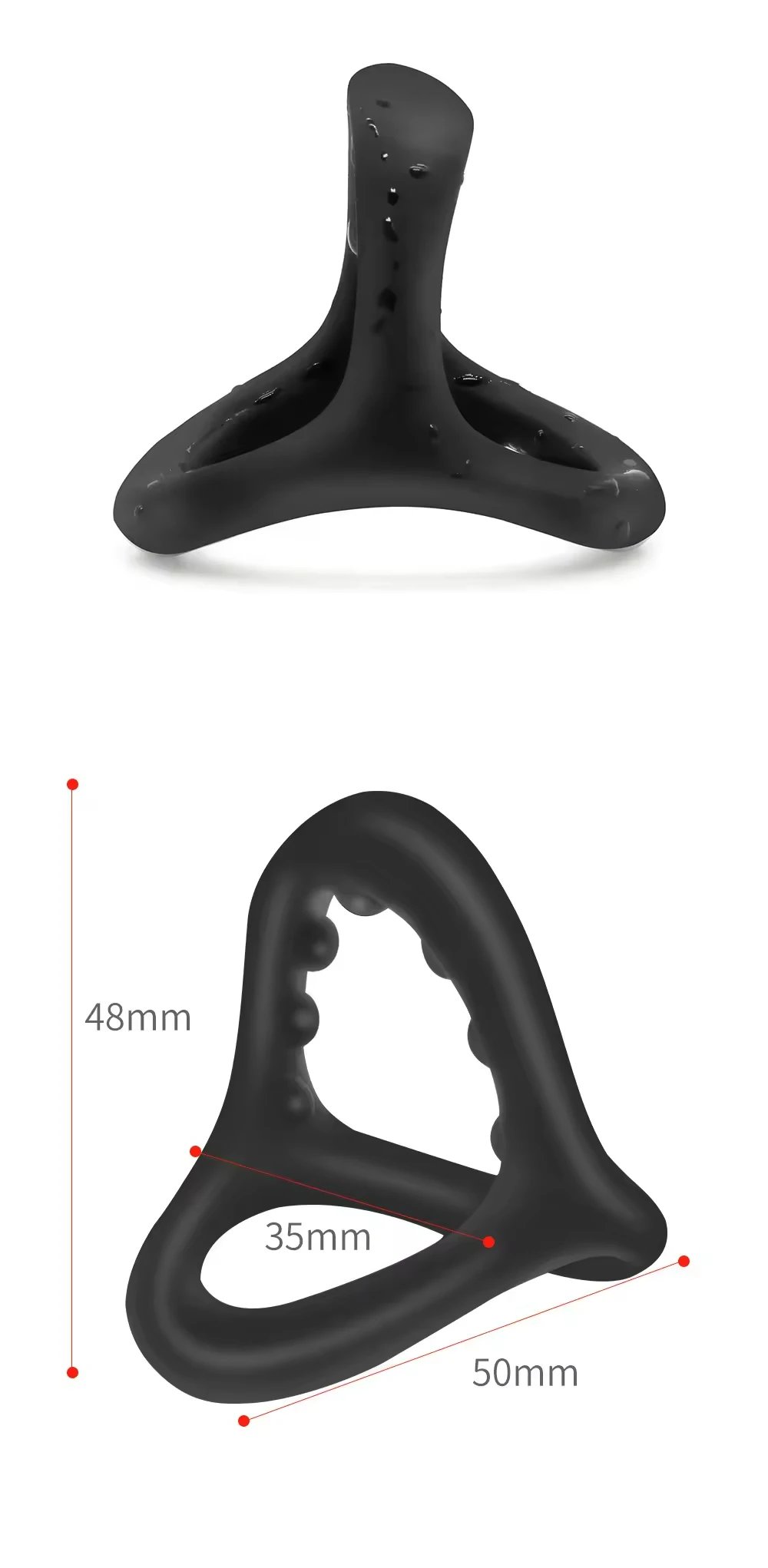 Men's Performance Enhancement Ring Reusable Silicone Loop for Intimate Support Promotes Circulation Duration Delay Ejaculation