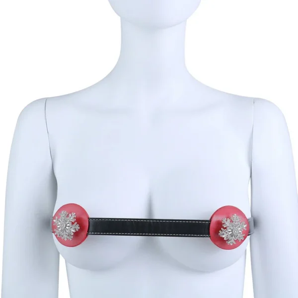 Valentine's Day Set Adjustable Leather Breast Bondage SM Sex Toys Leather Tight Bra Pain Stimulation Device for Couples Flirting