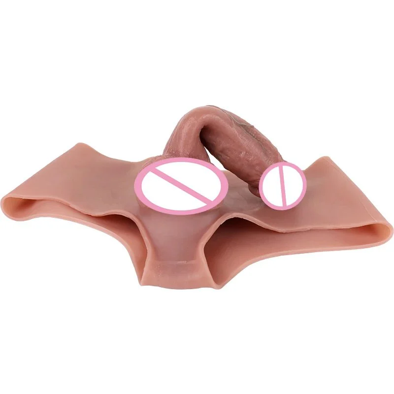 Hollow Realistic Strap on Dildo Pants Silicone Penis Sleeve Dildo Panties for Men Enlargement Women Gay Lesbian Couple