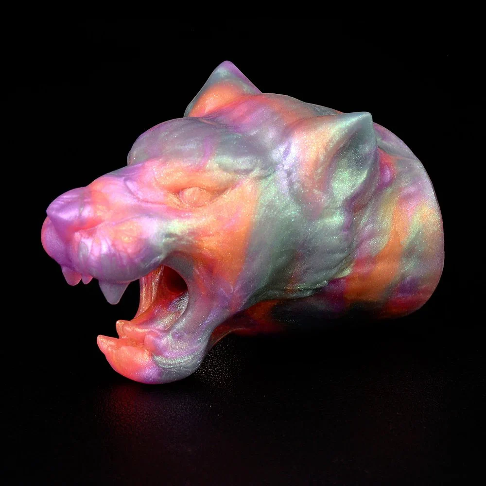 Unique Design Neon Color Series Leopard Tomb Fang Adult Sex Toys Soft Silicone Material Suitable for Bdsm Bondage Game Props
