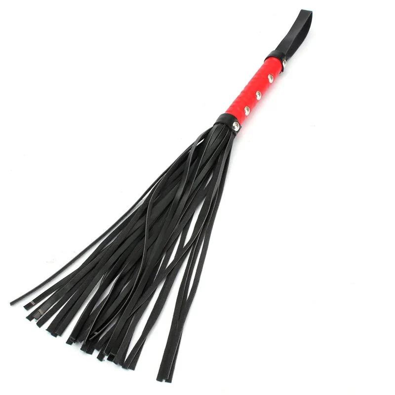 Role Play Bondage Games Red Handle Erotic Adult Fetish Toys Floggers and Whips