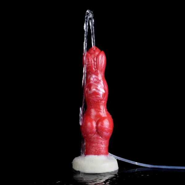 New Adult Dog Squirting Dildo Gorgeous Ejaculation Dildo for Women Flexible Sex Tool Silicone Animal Penis