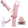 Skin Handle Dildo Anal Plug Long Realistic Dildo Flexible Penis for Women Vaginal Anal Masturbator Adult Sex Toy for Lesbian Men