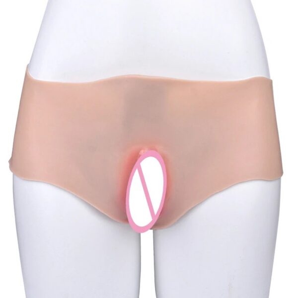 Vagina Pants Sissy Pants with Silicone Pussy Panties,Silicone Insert Vagina Panty, Strap Gay Silicone Vagina Sexy Underwear