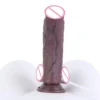 Silicone-based Realistic Male Penis Designed for Women Featuring a Suction Cup and Water-based Lubricant Compatibility