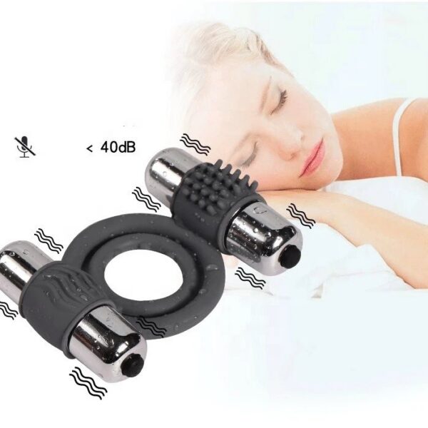 Sex Toys for Men Waterproof Silicone Delay Vibrating Penis Cock Ring Double Vibrator
