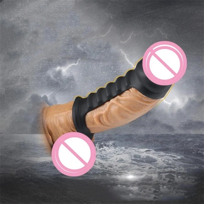 Silicone Cock Ring for Men Cheap Male Wearable Penis Toys with Vibrating Function Delay Ejaculation Time Sex Product