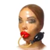 Suffocating Mask Sexy Catsuit Latex Headgear Latex Mask with Zipper Role Play Cosplay Adult BDSM 100% Waterproof