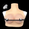 Wearable Metal Nipple Stainless Steel Nipple Clamp with Breast Stimulator Pressure Breast Clips for Female