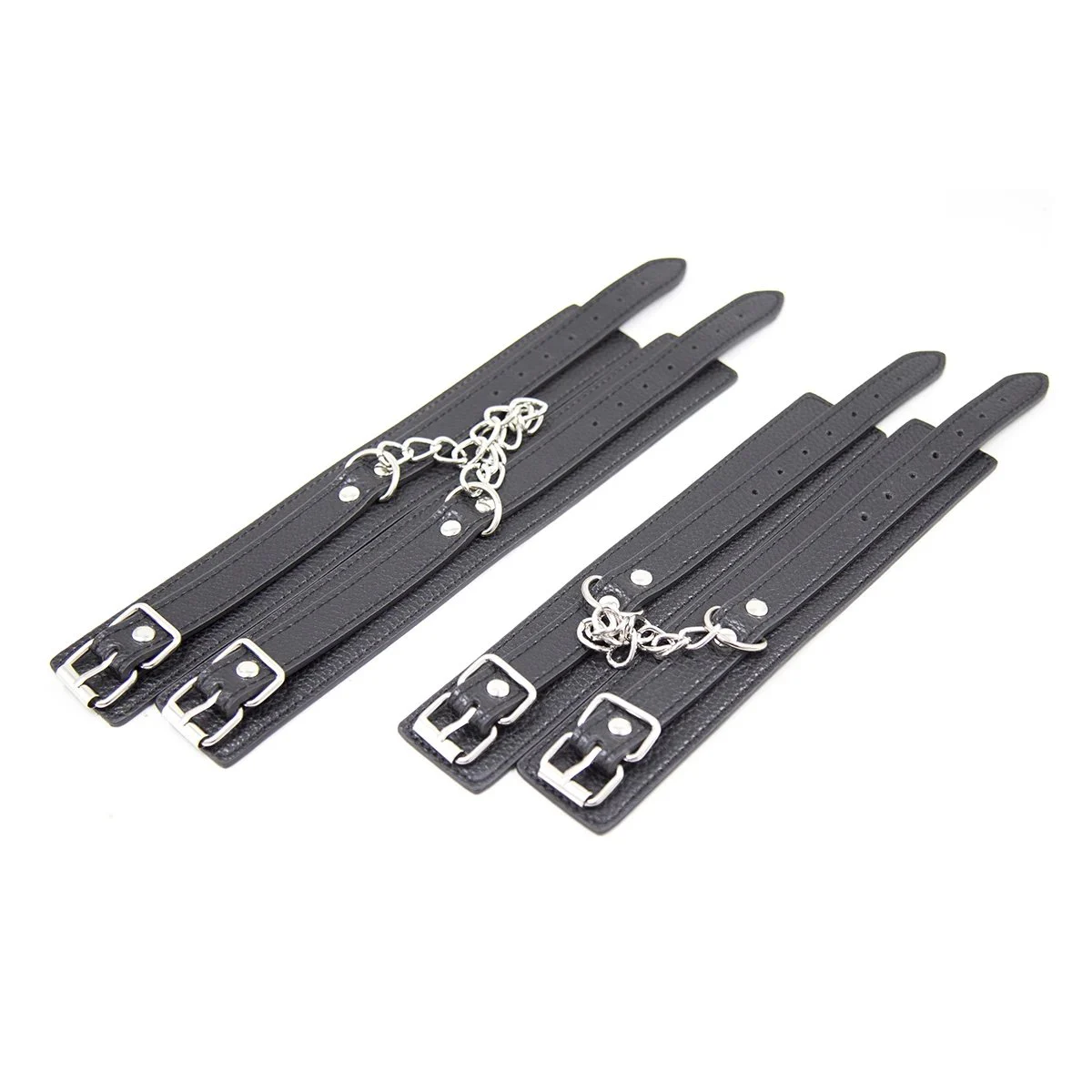 Handcuffs Leather Shackle Sex Handcuffs Needle Buckle Sex Hand Chain Shackle Footcuffs