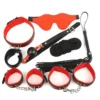 Leather Whip Slave Bondage Set 7pcs Ball Gag Handcuffs Sex Toys Cheap Bondage Kit