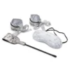 White Handcuffs Eye Masks Leather Pats Flirting Toys Sexy Lace Series Sets