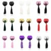 Women Sexy Sequin Heart Chest Covers Stick Breast Bra Nipple Cover Adhesive Sexy Nipple Pasties with Tassel