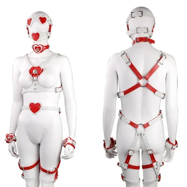Restraint Suit Made of Soft PU Leather, Designed for Couples' BDSM Bondage Roleplay and Sensual Toys