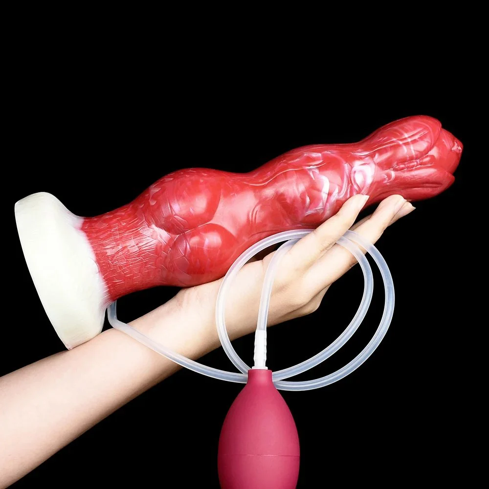 New Adult Dog Squirting Dildo Gorgeous Ejaculation Dildo for Women Flexible Sex Tool Silicone Animal Penis