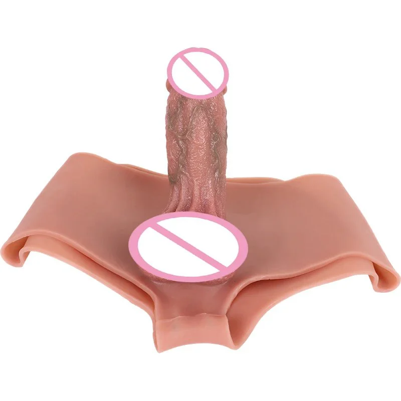 5.3 Inches Penis Pants Strap on Hollow Dildo for Men Soft Big Penis Gay Dildo Pants Male Extender Enlargement Sex Toy Adult
