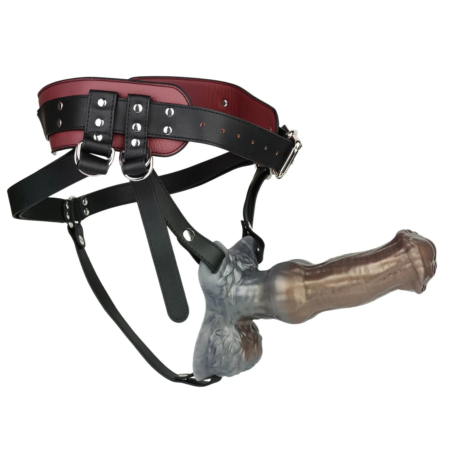 Dog-strap Design Penis Sleeve Closed-end Tip for Enhancement and Extension, Medical-grade Silicone for 18+