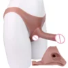 Strap on Ultra Dildo Penis Extend&Enlarge Sleeve Pants Silicone Wearable Hollow Dildo Panties Anal G-Spot Play Sex Toy Men