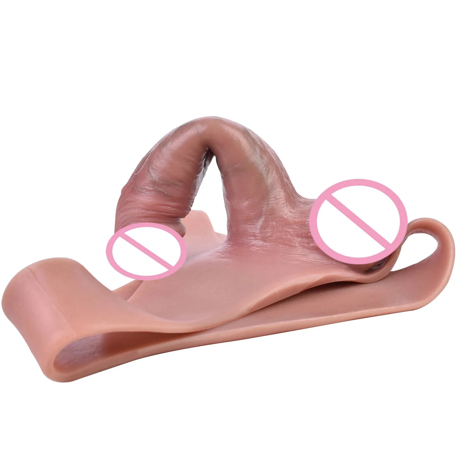 7.4''Silicone Hollow Sleeve Dildo Panties Wearable Dildo Strap on Dildo Lifelike Realistic Cock Sleeves for the Man Woman Couple