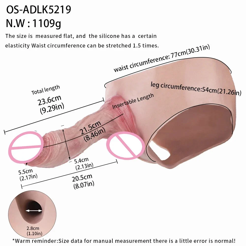 Hollow Insertable Male Penis Extender Easy-to-wear Silicone Enhancement Product Sex Toy Suitable for Adults Aged18+