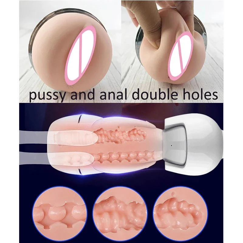 28cm Male Sex Toy Aircraft Cup Electric Male Masturbators with Vibration and Groan Voice Masturbation Cup for Men