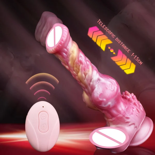 New Style Thrusting Dildo Vibrator Sex Toy Remote Control Vibrator for Clitoral G-spot Fantasy Wolf Dildos With10 Vibrating