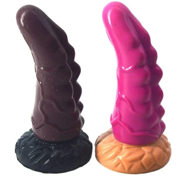 New Unique Design Horn Shape Anal Plug Dildo Love Staying Power Vibrator Masturbation Screw-thread Stimulate Sex Toys