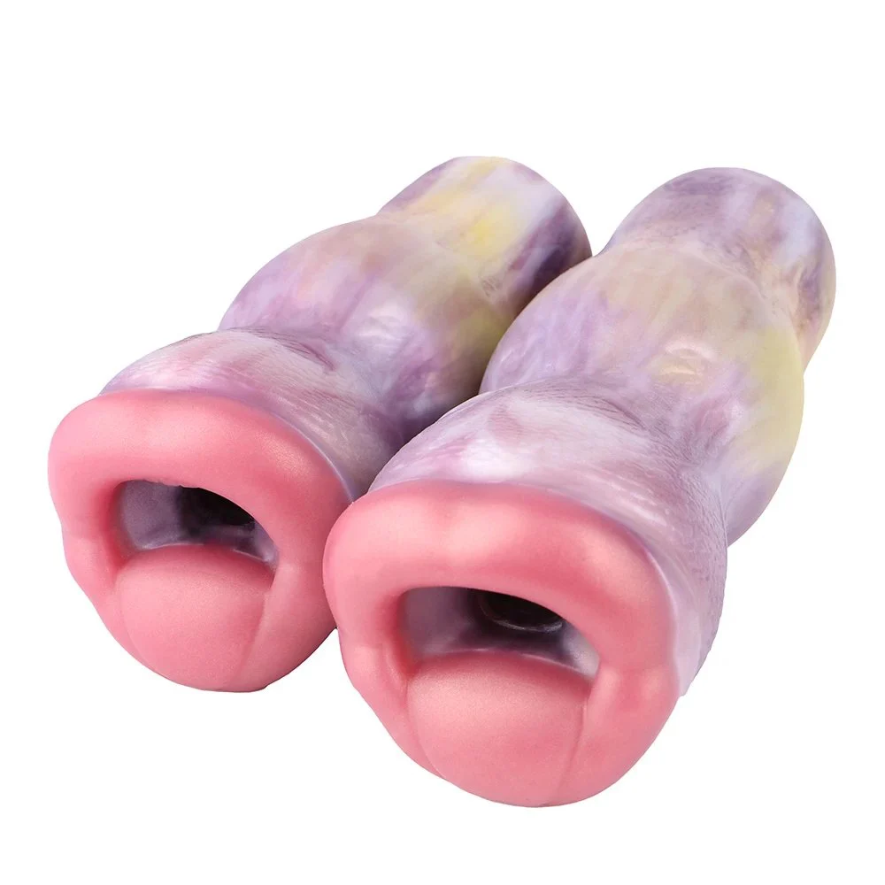 Air Pump Oral Cup Male Fantasy Silicone Masturbator Experience Realistic Sex Toys Two Sizes With Air Pump Model