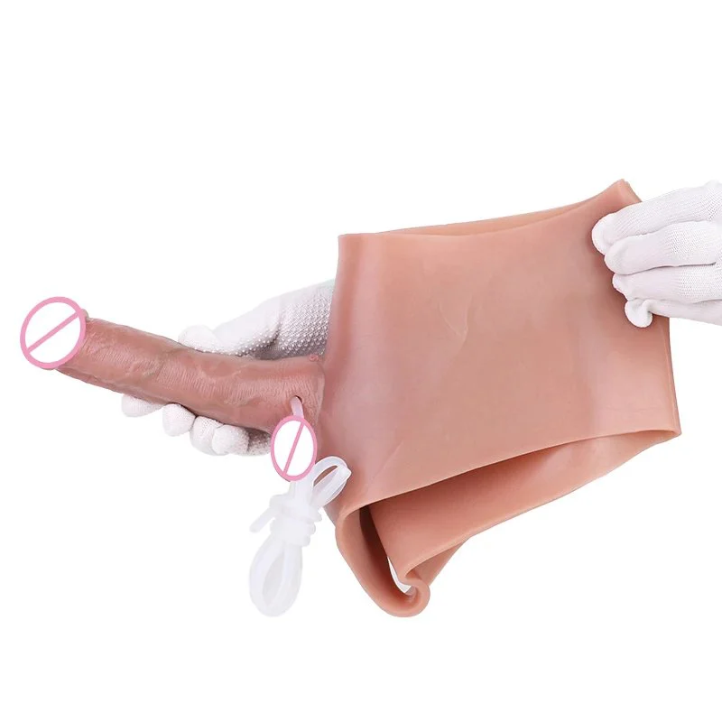 New Spray Dildo Leather Pants Set for Adult Erotic Toys, Soft Silicone Material Three with Optional Leather Pants
