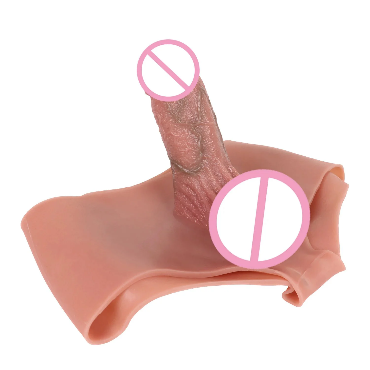 Realistic Hollow Dildo Pants Silicone Flirting Sex Toy for Couple