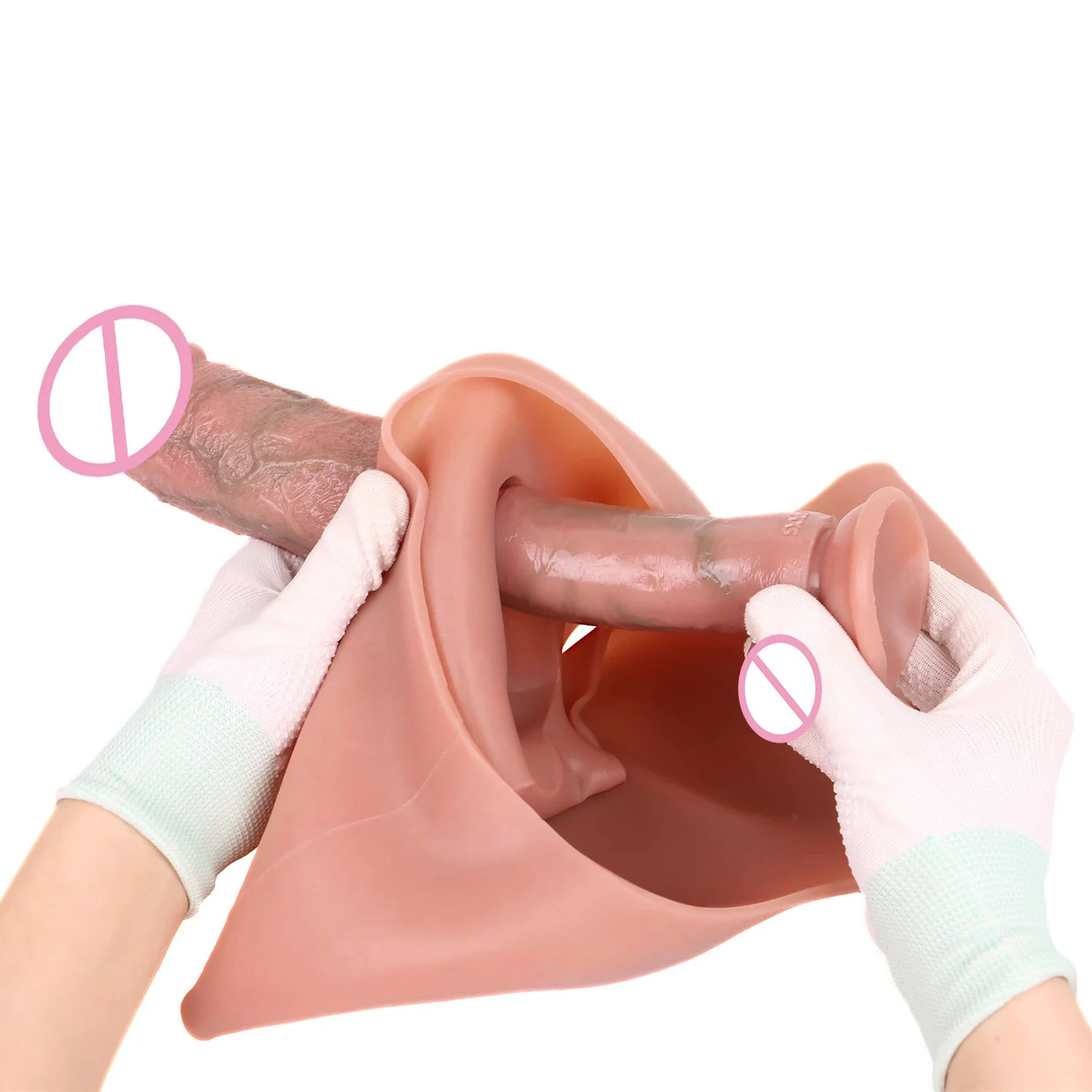 Realistic Hollow Dildo Pants Silicone Flirting Sex Toy for Couple