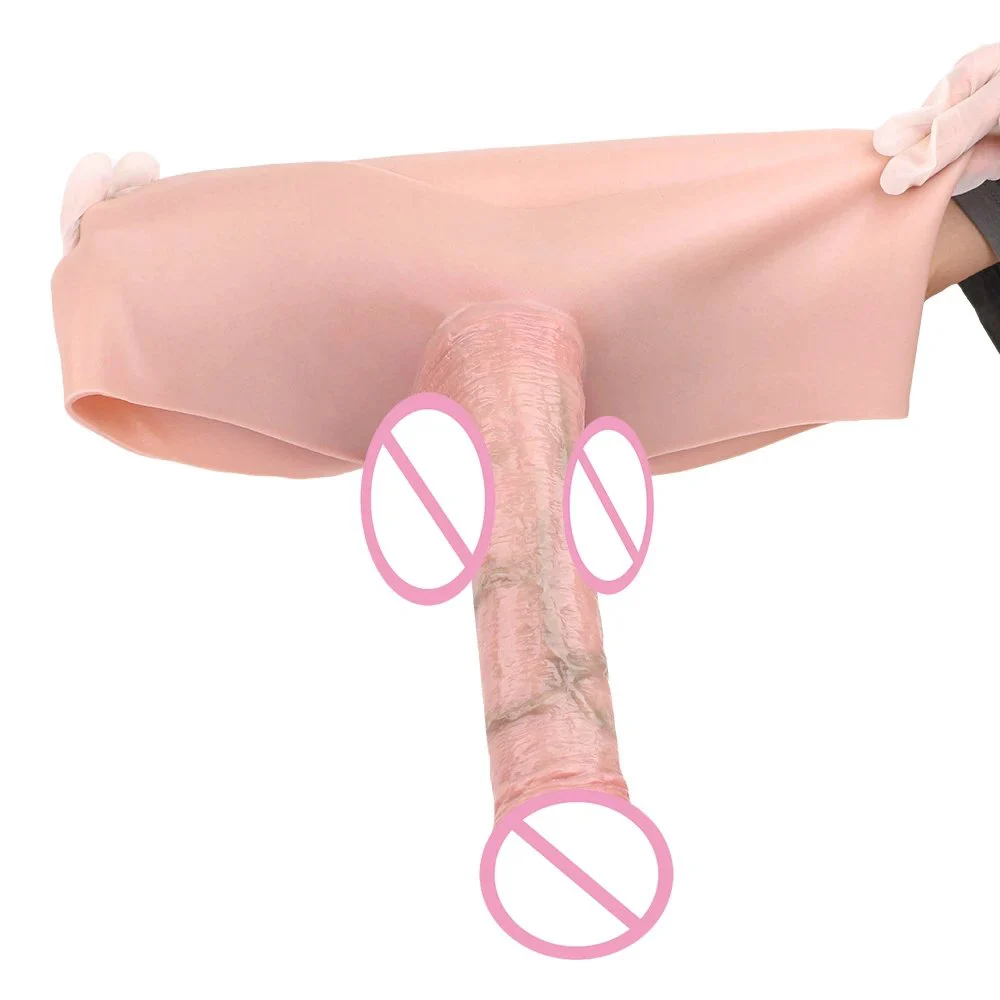 Skin Friendly Hollow Silicone Realistic Strapon Dildo Panties Sex Toys for Women Men Penis Pants