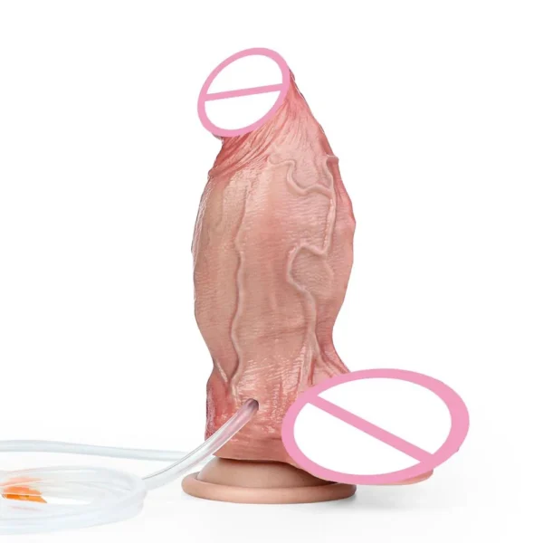 Squirting Dildo Inflatable Ejaculation Dildo Silicone Artificial Penis Massage Vagina Simulation Sex Dildo