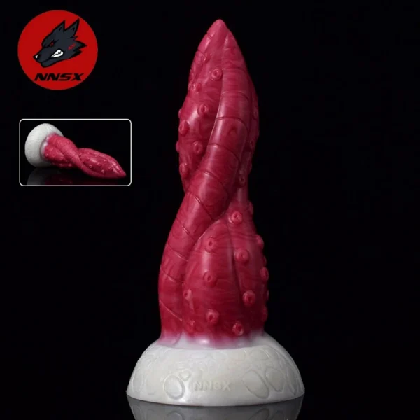 Octopus Shape Liquid Silicone Long Soft Sex Toys Dildos for Women Men