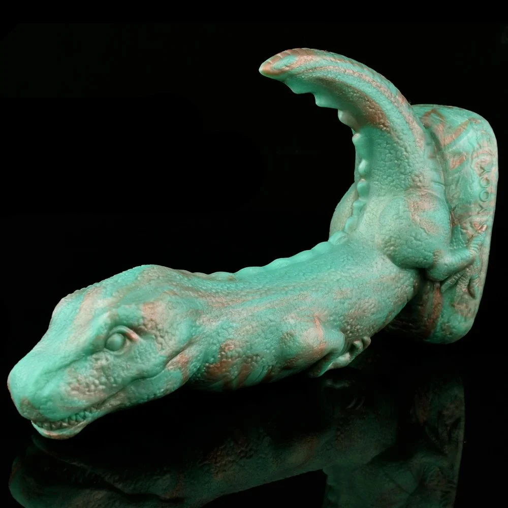 New Liquid Silicone Velociraptor Dildo Anal Plug Adult Back Court Toys Sex Supplies with Suction Cup