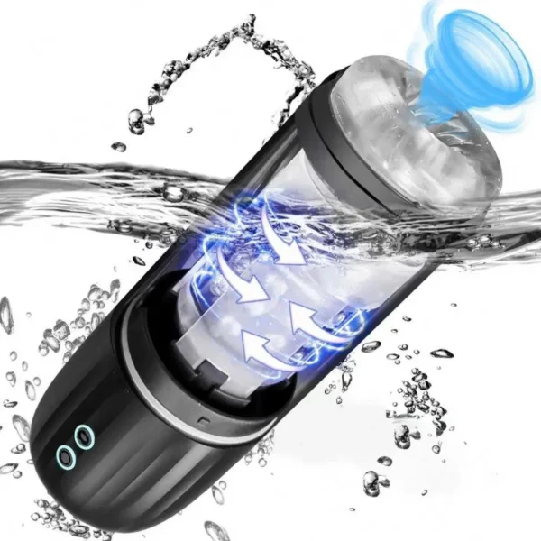 Automatic Adjustable Modes Man Masturbator TPE Vagina Simulation Cup Sucking Heating Features for Male Masturbation-Gelance
