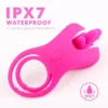10 Speed Rotation Oral Tongue Licking Double Penis Ring Vibrator G Spot Cock Ring with Clitoris Stimulator